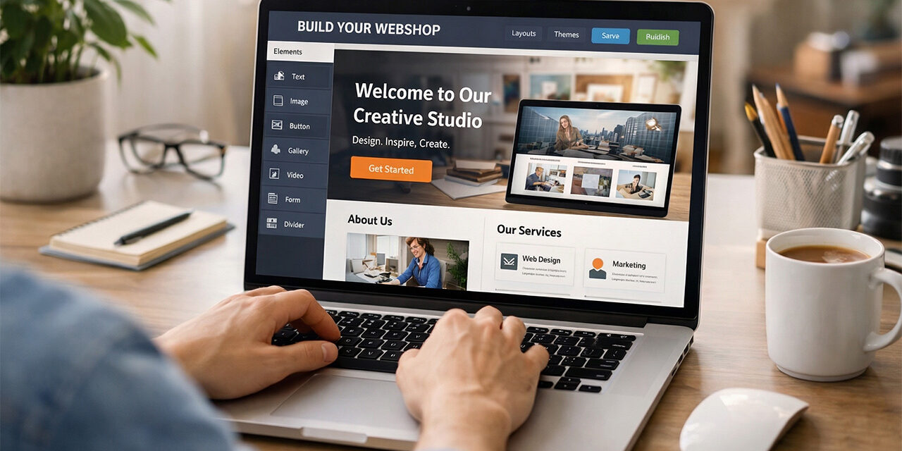 Kan jeg selv lave en webshop? - ai generet billede